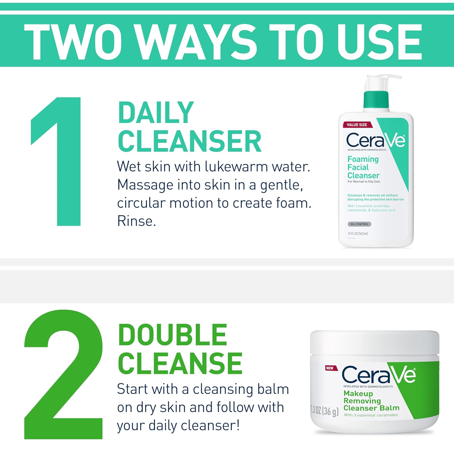 Cerave Foaming Facial Cleanser For Normal to Oily Skin-355ml thumbnail 3