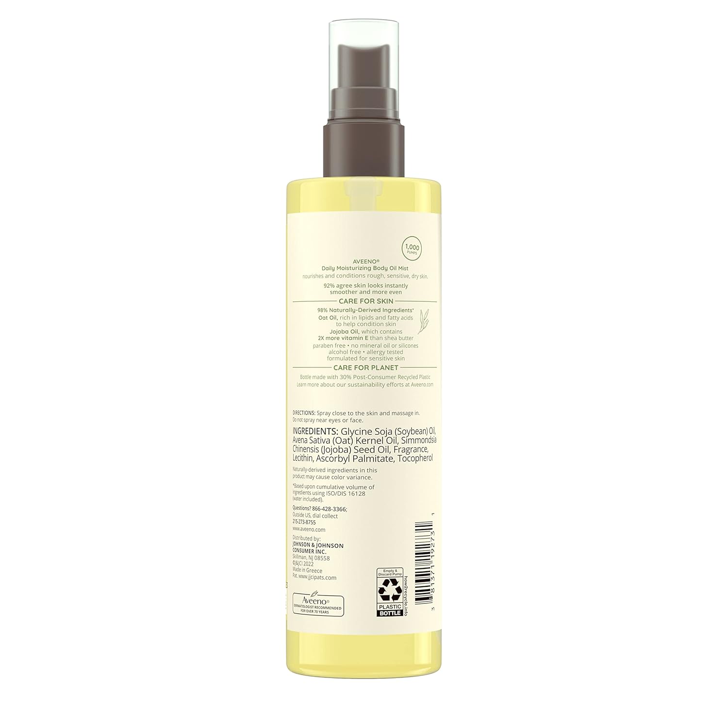 Aveeno Daily Moisturizing Body Oil Mist-200ml thumbnail 3