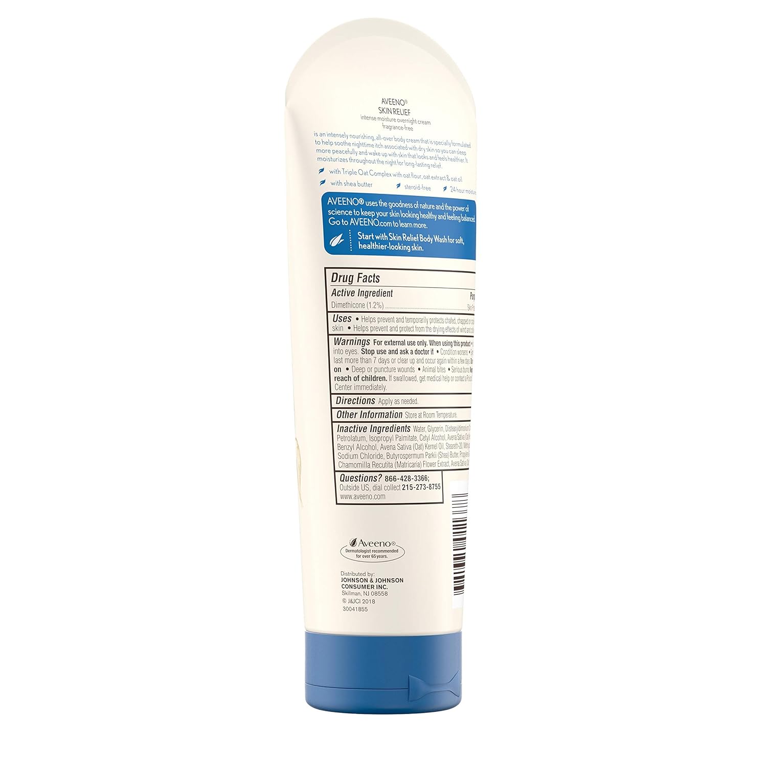 Aveeno Skin Relief Overnight Cream Intense Moisture-207g thumbnail 6