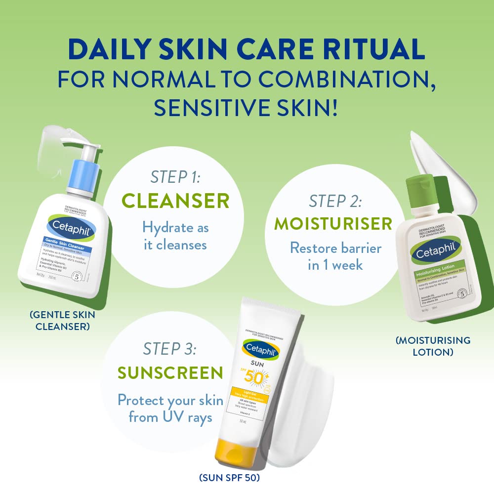 Cetaphil Moisturizing Lotion Dry to Normal, Sensitive Skin-237ml thumbnail 3