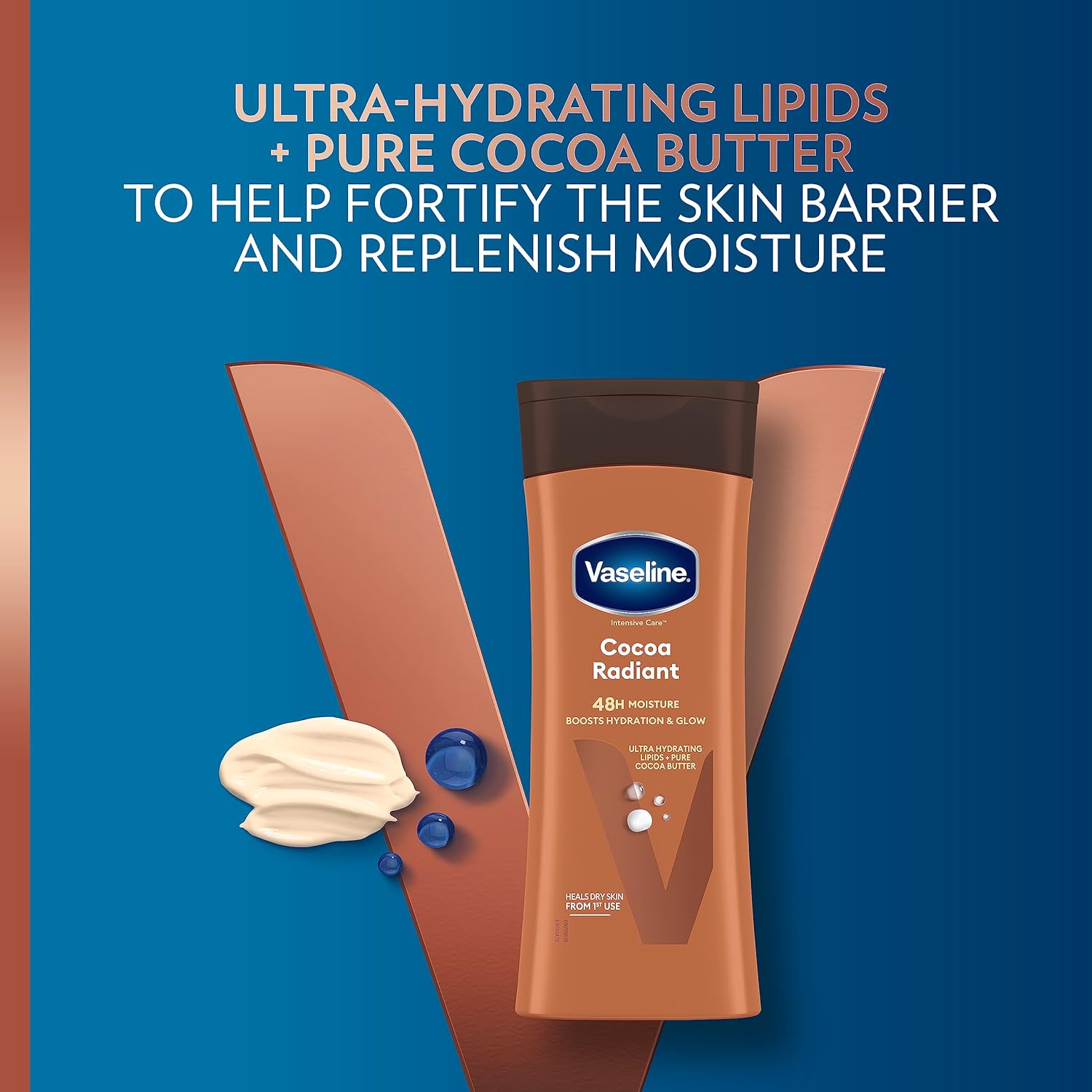 Vaseline Body Lotion Intensive Care Cocoa Radiant with Pure Cocoa Butter-200ml thumbnail 3
