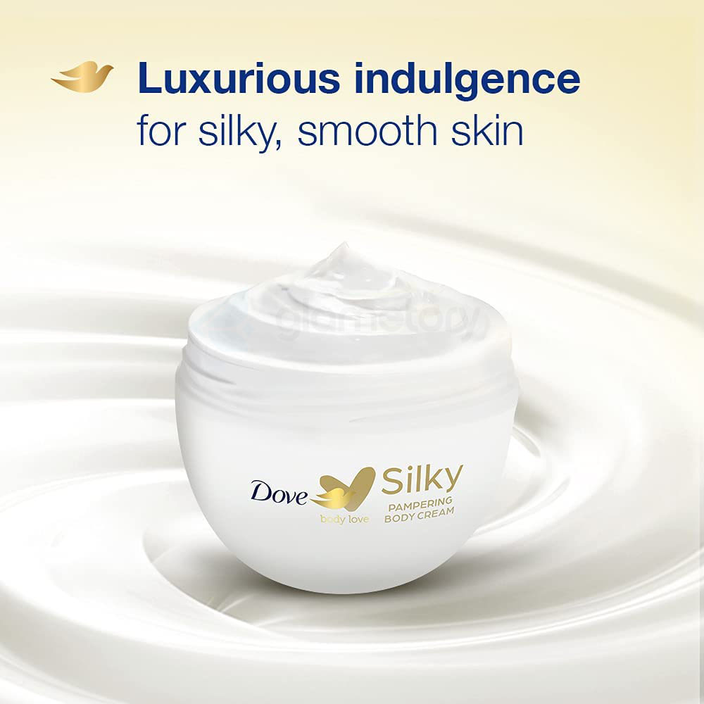 Dove Body Love Silky Pampering Body Cream for Silky Soft Skin-300ml thumbnail 3