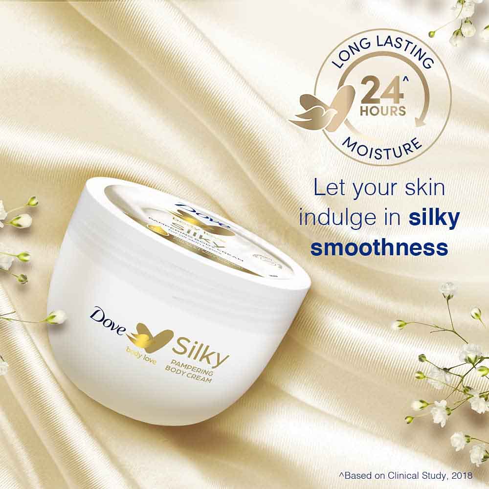 Dove Body Love Silky Pampering Body Cream for Silky Soft Skin-300ml thumbnail 5