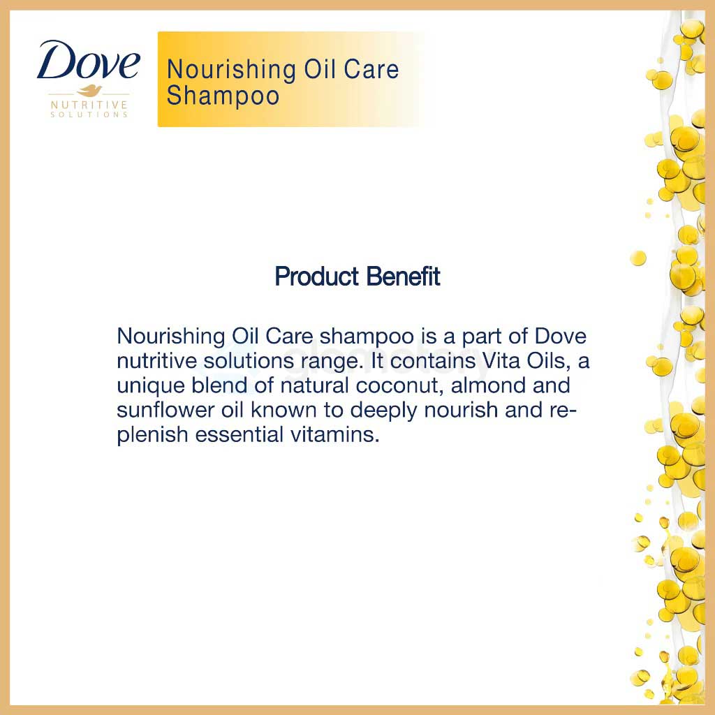 Dove Nourishing Oil Care Shampoo-170ml thumbnail 5