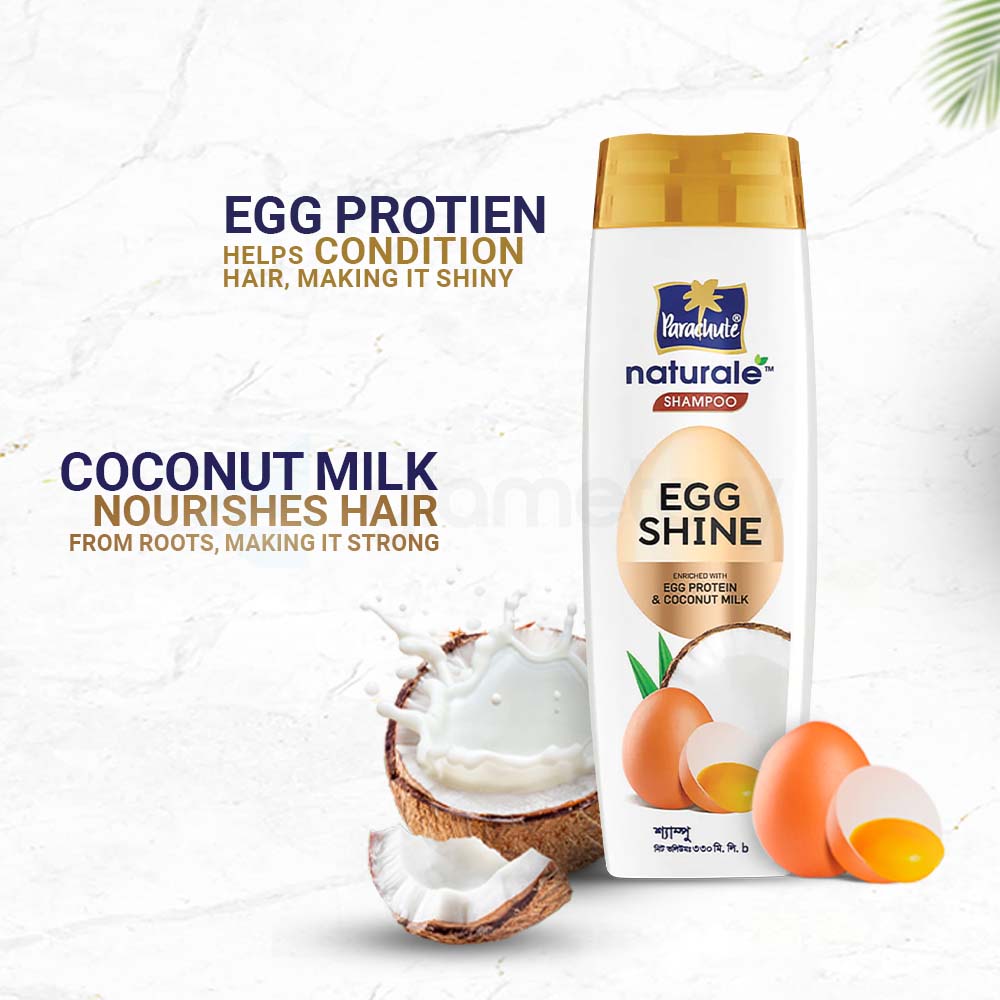 Combo Pack Parachute Naturale Shampoo Egg Shine-330ml & Coconut Hair Oil-275ml