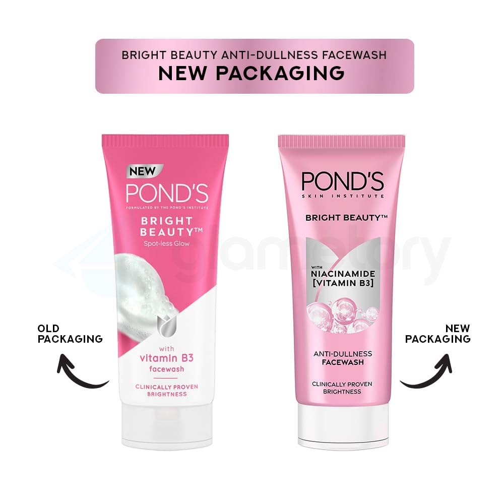 Pond's Bright Beauty Anti Dullness Face Wash-100g thumbnail 3