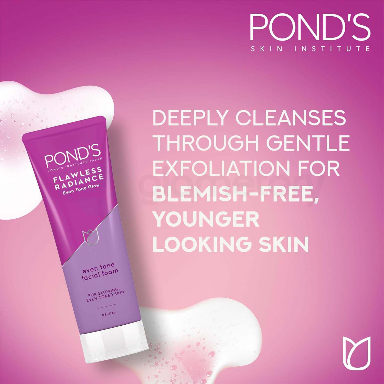 Pond’s Flawless Radiance Even Tone Facial Foam-100gm thumbnail 3
