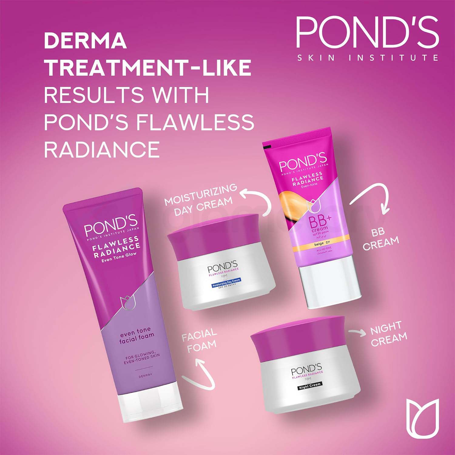 Pond’s Flawless Radiance Even Tone Facial Foam-100gm thumbnail 4