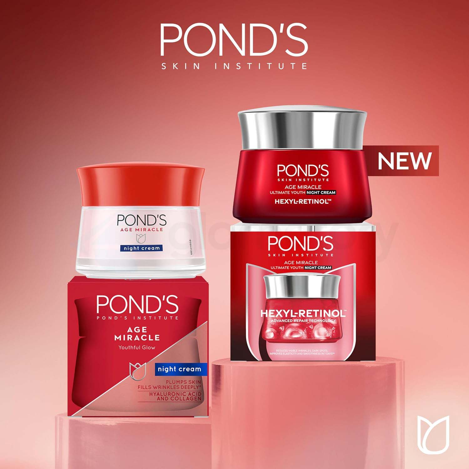 Pond's Age Miracle Hexyl Retinol Ultimate Youth Night Cream-45g thumbnail 3