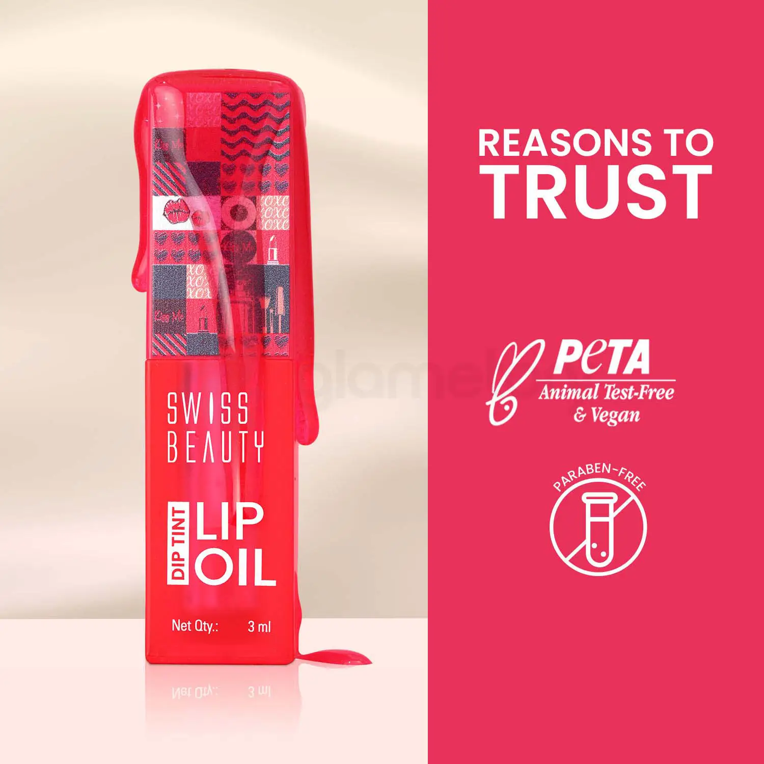 Swiss Beauty Lip Oil Dip Tint Dragonfruit-3ml thumbnail 4