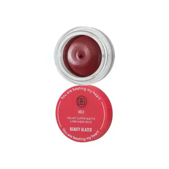 Beauty Glazed Velvet Super Matte Lip & Cheek Mud-302