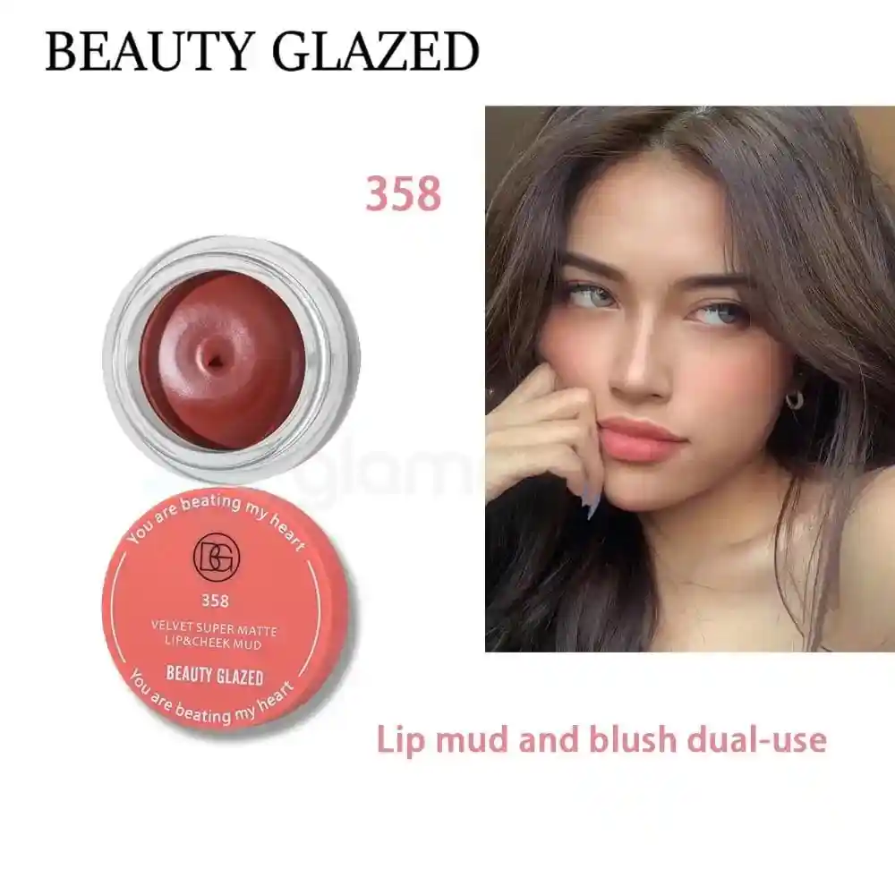 Beauty Glazed Velvet Super Matte Lip & Cheek Mud-358