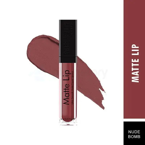 Swiss Beauty Matte Lip Ultra Smooth Lipstick Nude Bomb 27 thumbnail 3