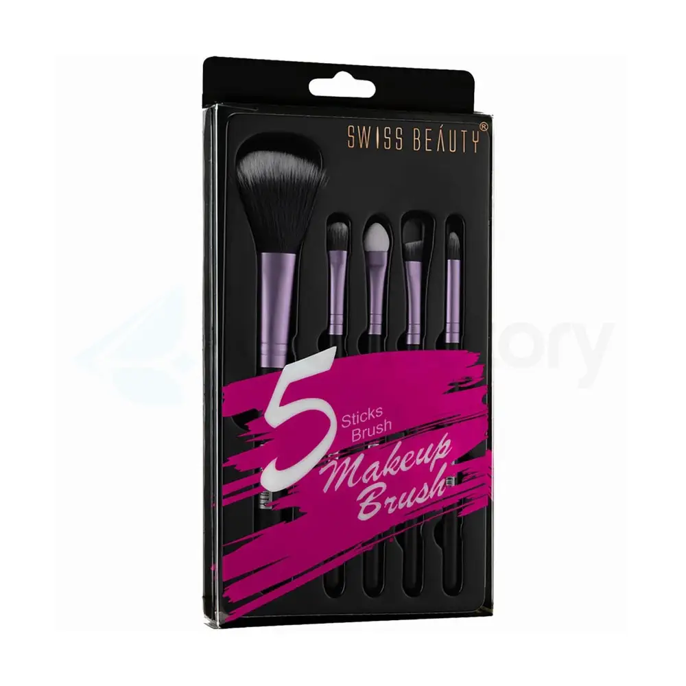 Swiss Beauty 5 Pcs Makeup Brush Purple 03