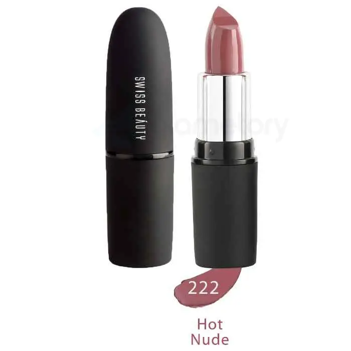 Swiss Beauty Pure Matte Lipstick-222 Hot Nude thumbnail 3