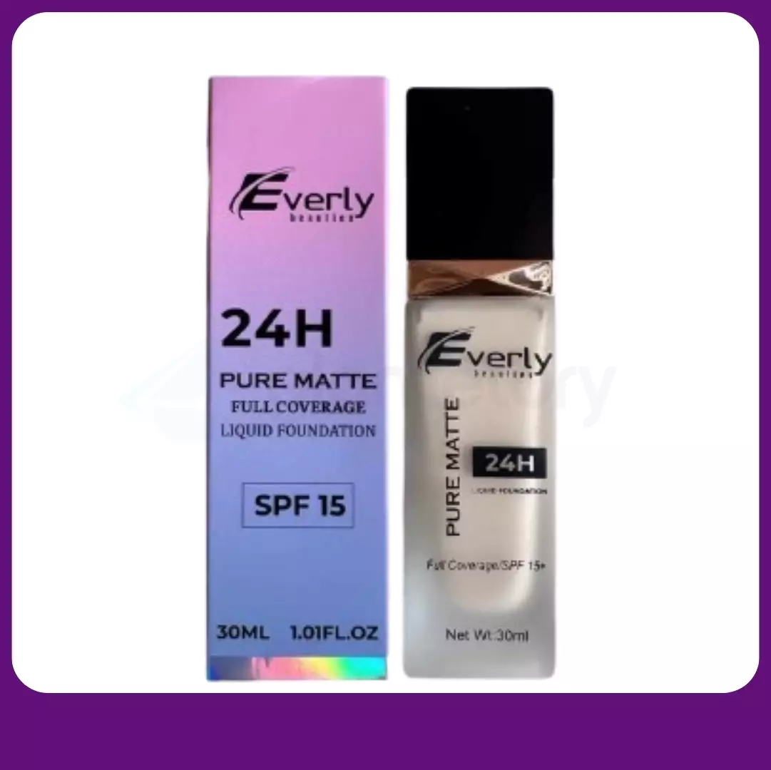 Everly Beauties Pure Matte Liquid Foundation SPF-15 Natural thumbnail 3