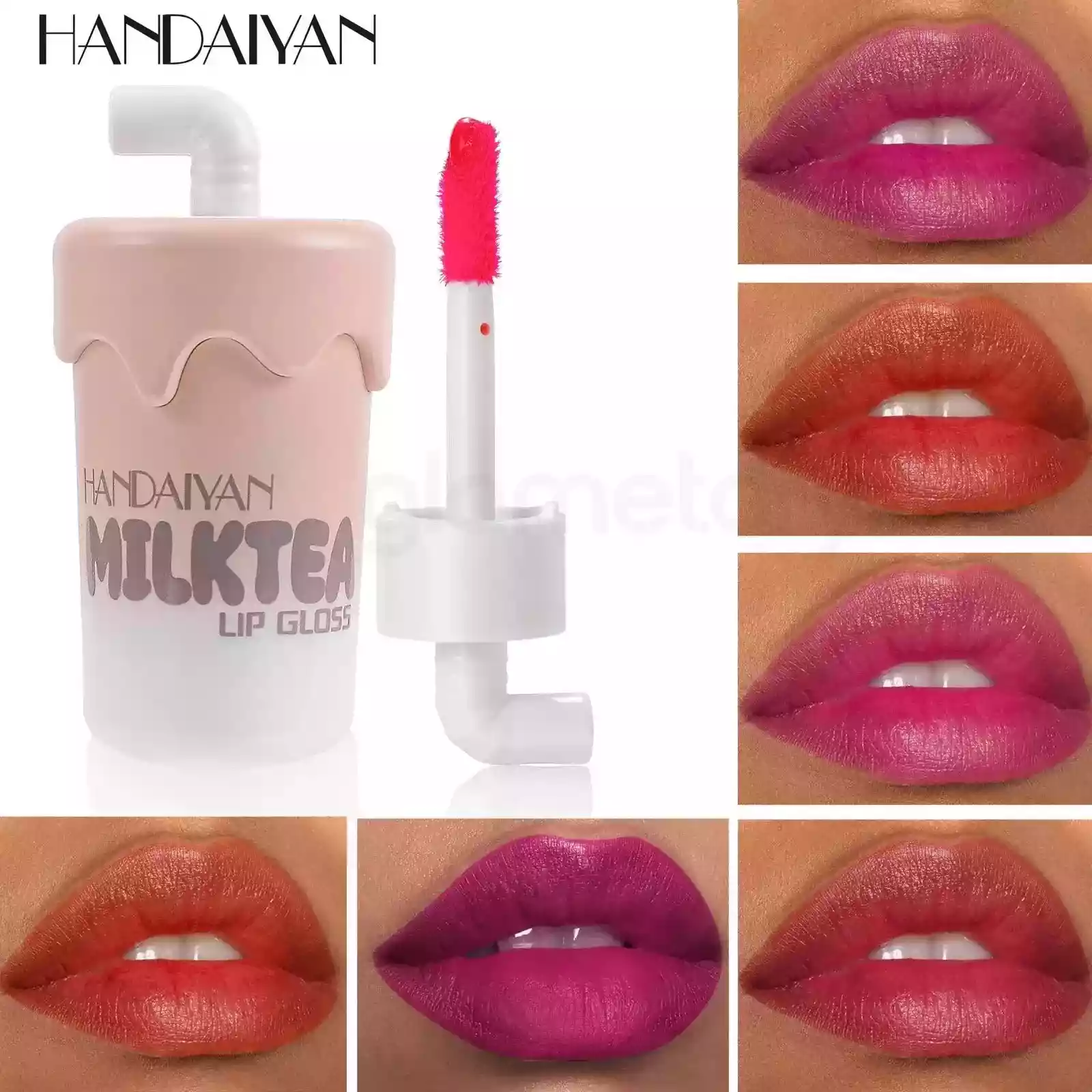 Handaiyan Milk Tea Water Gel Lip Gloss Bright Cherry thumbnail 3
