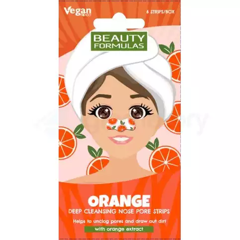 Beauty Formulas Orange Deep Cleansing Nose Pore Strips-6pcs