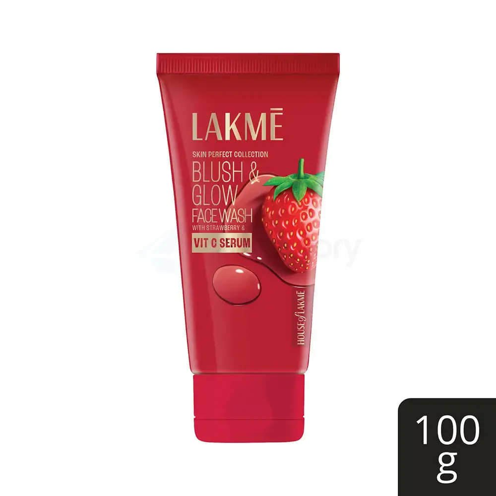 Lakmé Blush & Glow Facewash with Strawberry Hydrating