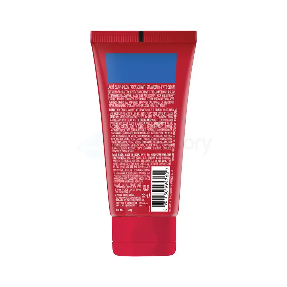 Lakmé Blush & Glow Facewash with Strawberry Hydrating thumbnail 3