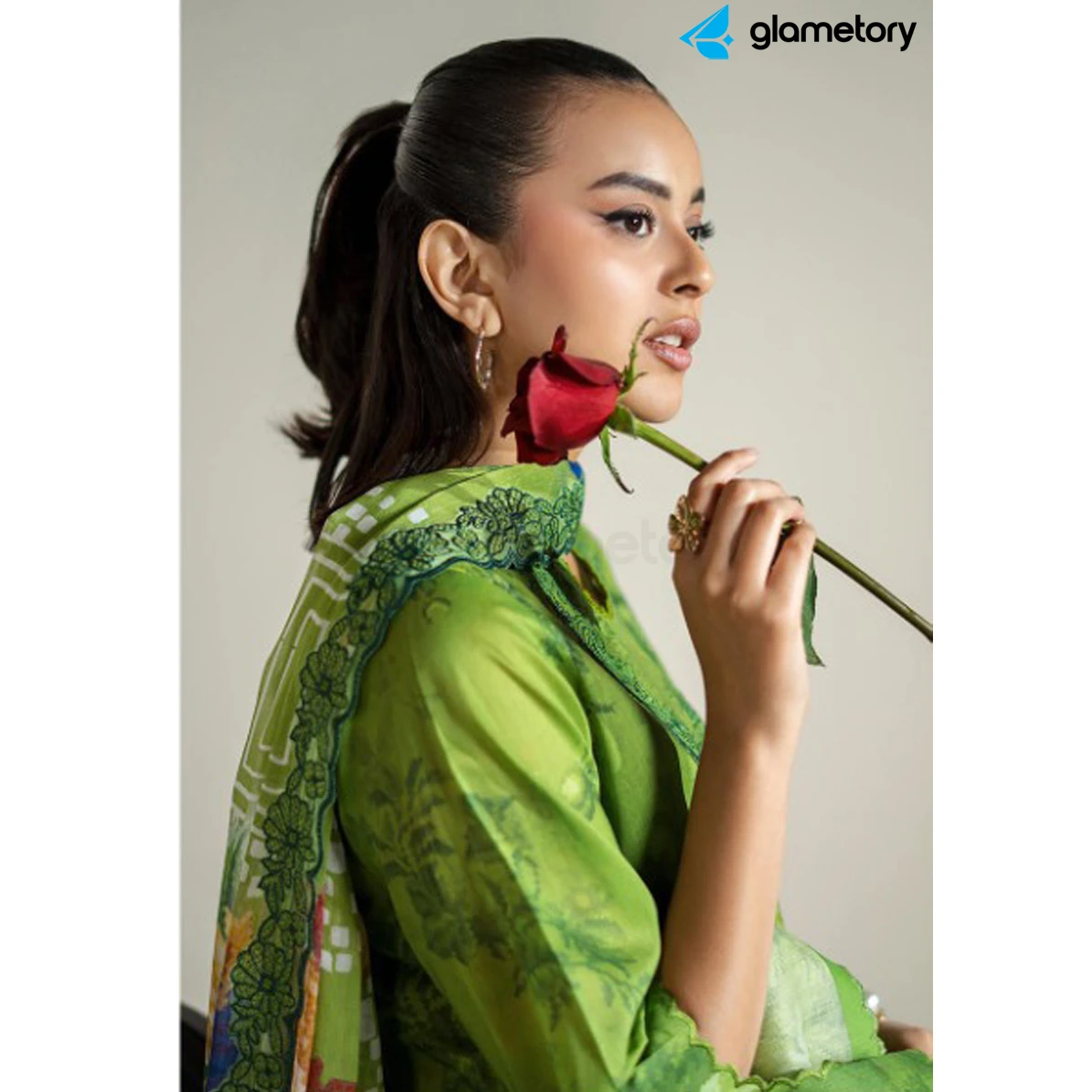 Pakistani Luxury Digital Printed Lawn with Chiffon Dupatta-25022648 thumbnail 3