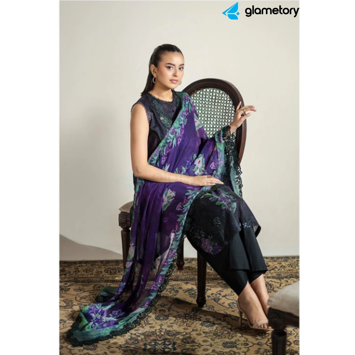 Pakistani Luxury Digital Printed Lawn with Chiffon Dupatta-25022649 thumbnail 4