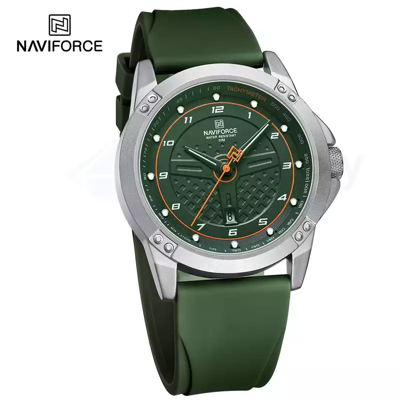 Naviforce Luxury Men's Watch with Belt Strap 8031-Green thumbnail 3