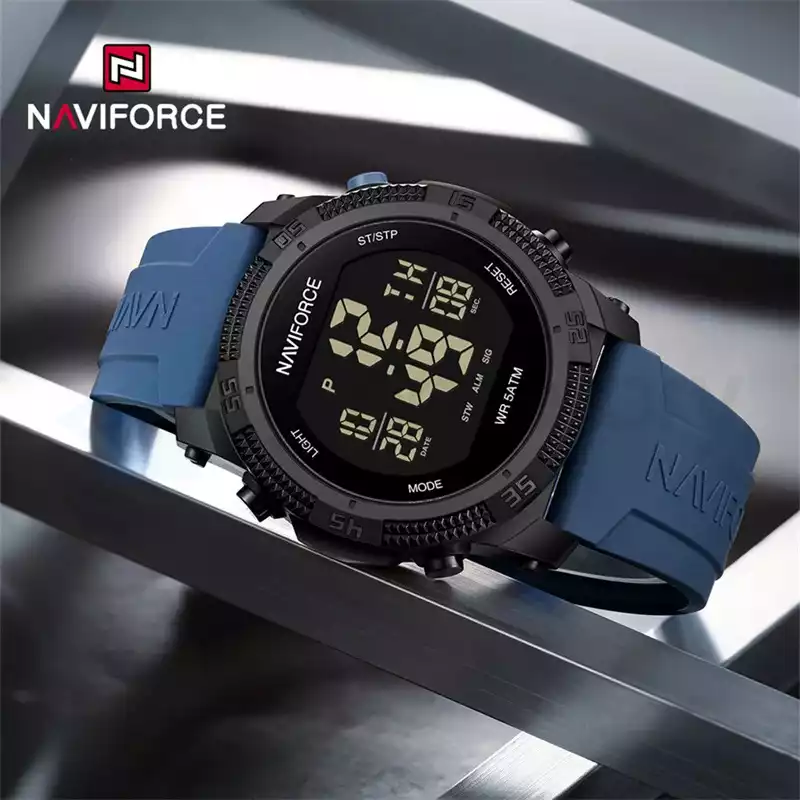 Naviforce Men's Watch With Date & Belt Strap 7104-Blue thumbnail 3