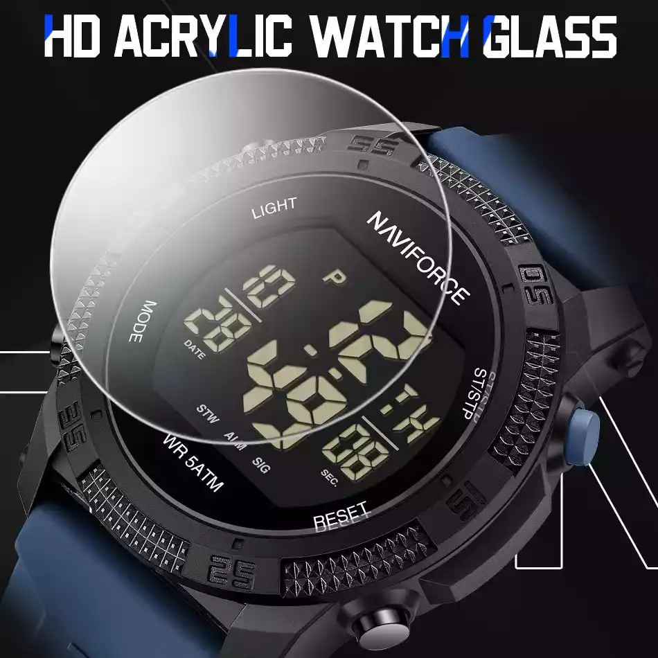 Naviforce Men's Watch With Date & Belt Strap 7104-Blue thumbnail 4