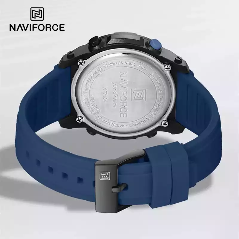 Naviforce Men's Watch With Date & Belt Strap 7104-Blue thumbnail 5