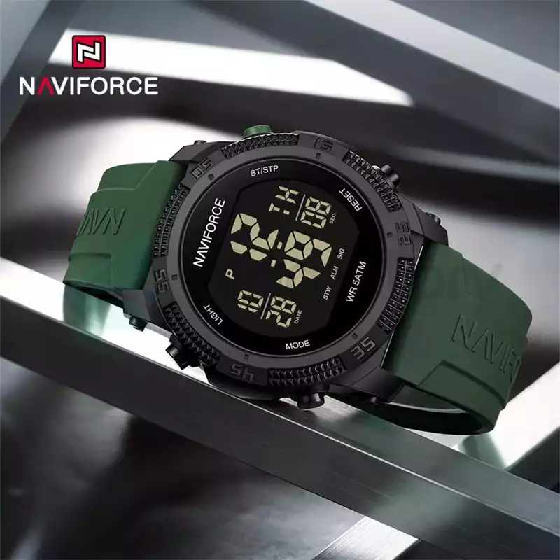 Naviforce Men's Watch With Date & Belt Strap 7104-Green thumbnail 3