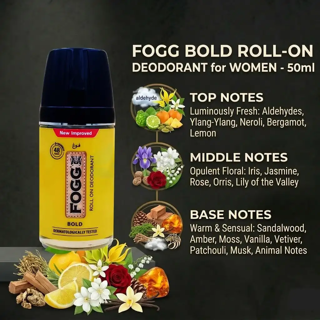 Fogg Roll On Bold For Women-50ml thumbnail 4