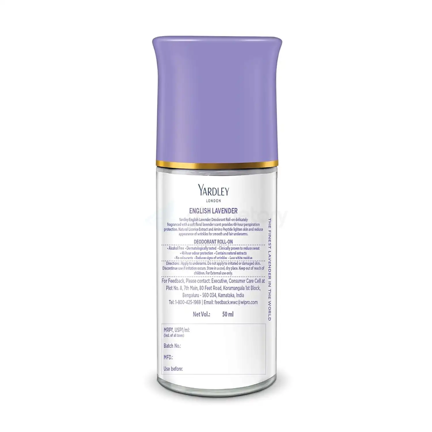 Yardley London English Lavender Anti-Perspirant Roll On-50ml thumbnail 3