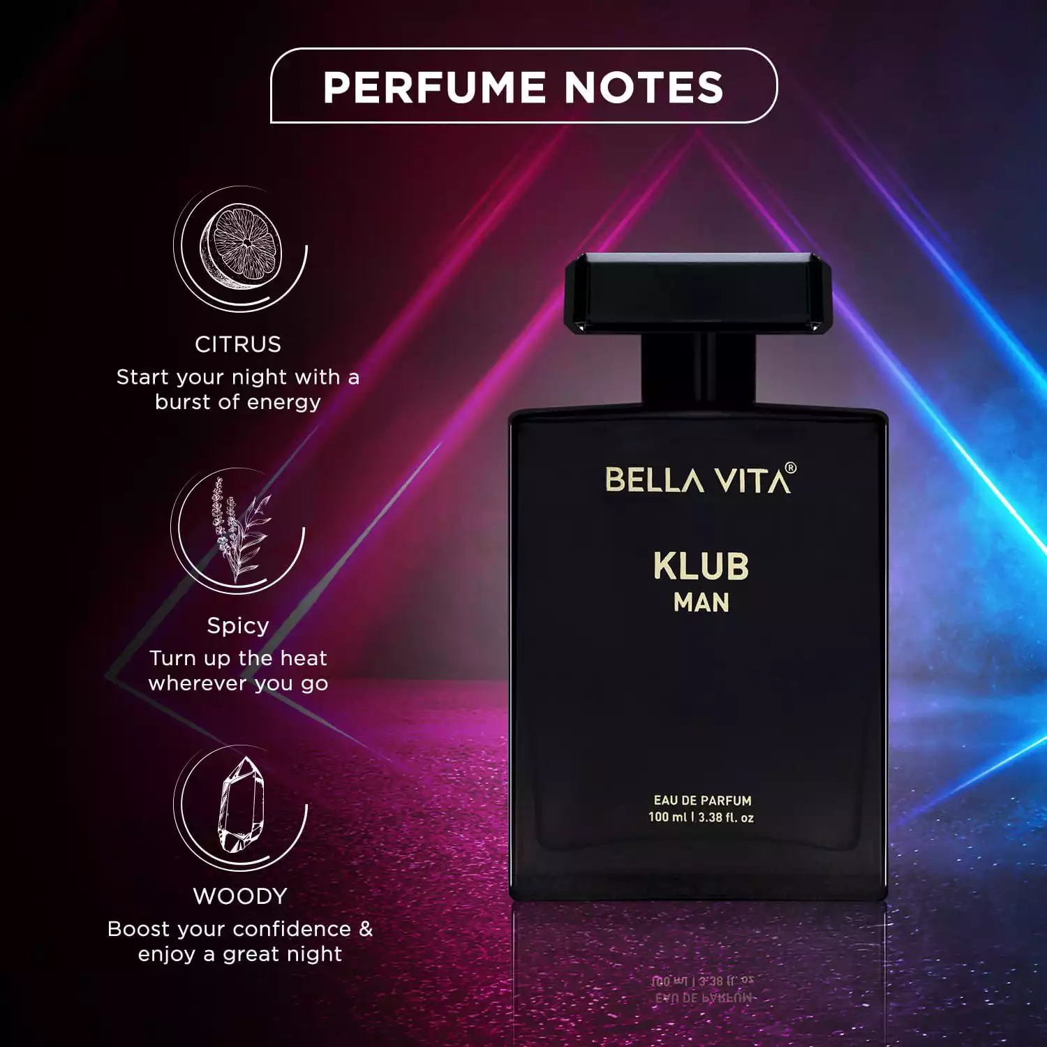 Bellavita Luxury Klub Man EDP Perfume-100ml thumbnail 3