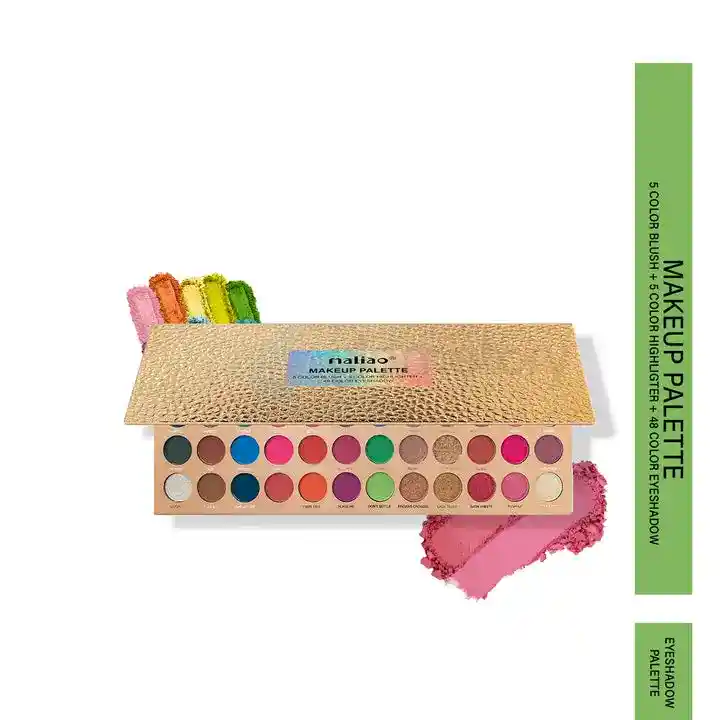 Maliao 5 Color Blush Highlighter 48 Color Eyeshadow Makeup Set
