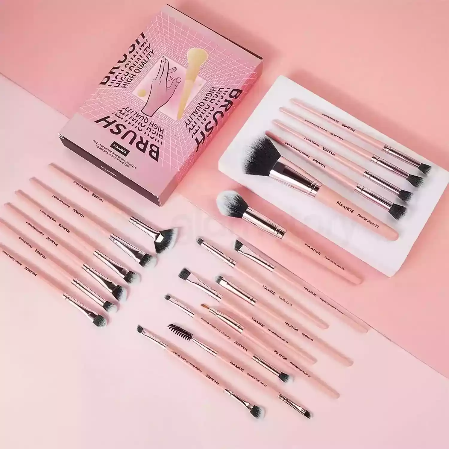 Maange Makeup Brush 20pcs Set–Pink Color