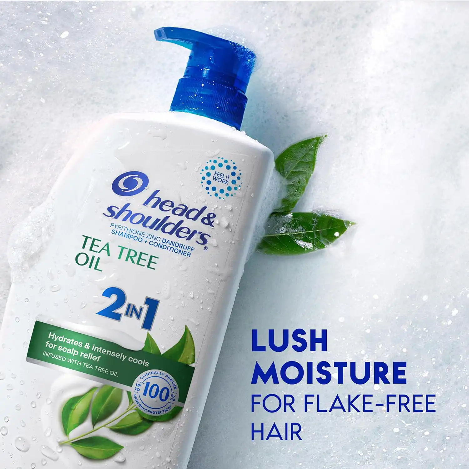 Head & Shoulders 2 In 1 Anti Dandruff Shampoo+Conditioner Tea Tree Oil-835ml thumbnail 3