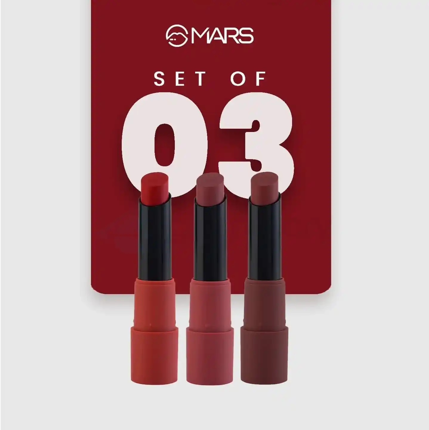 MARS 3 Matte Box Lipsticks Set-01 Reds & Maroons thumbnail 5
