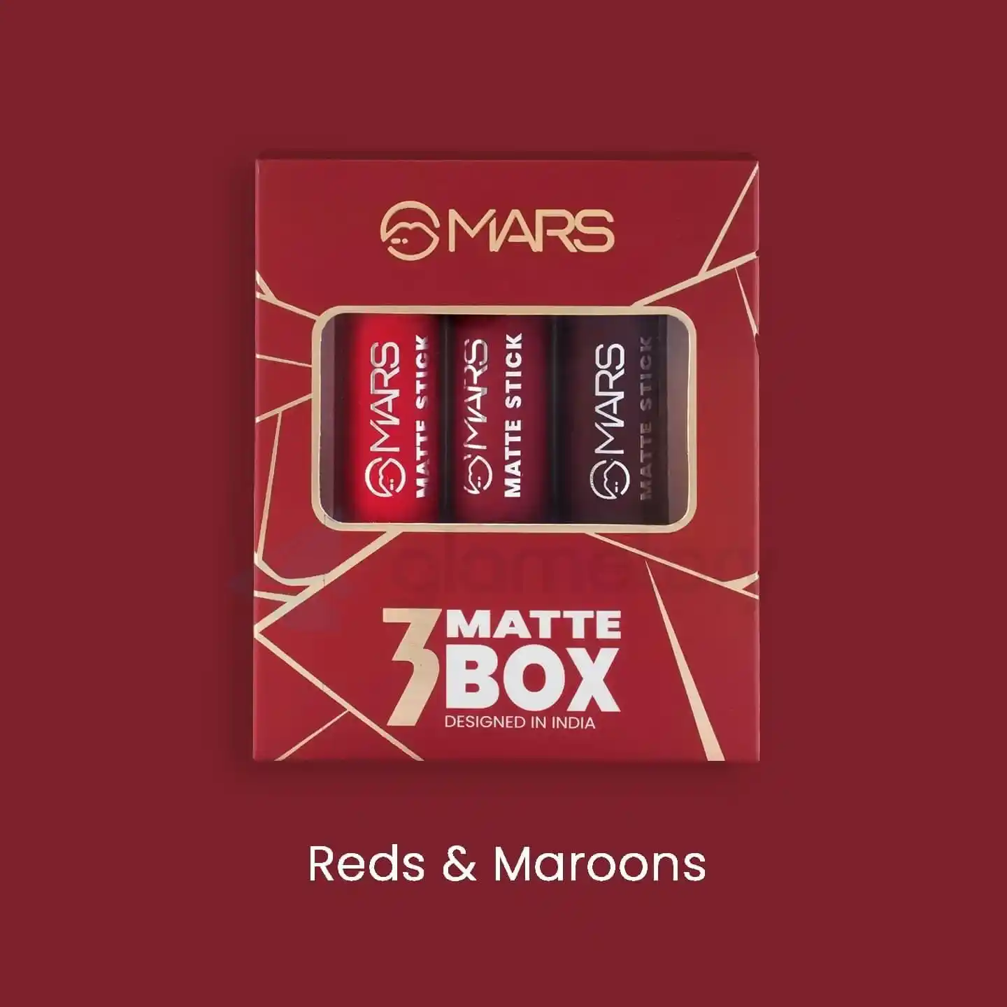 MARS 3 Matte Box Lipsticks Set-01 Reds & Maroons thumbnail 6