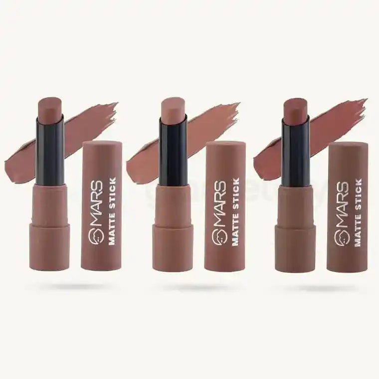 MARS 3 Matte Box Lipsticks Set-04 Browns thumbnail 5