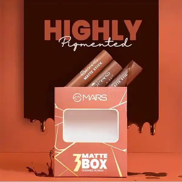 MARS 3 Matte Box Lipsticks Set-04 Browns thumbnail 8