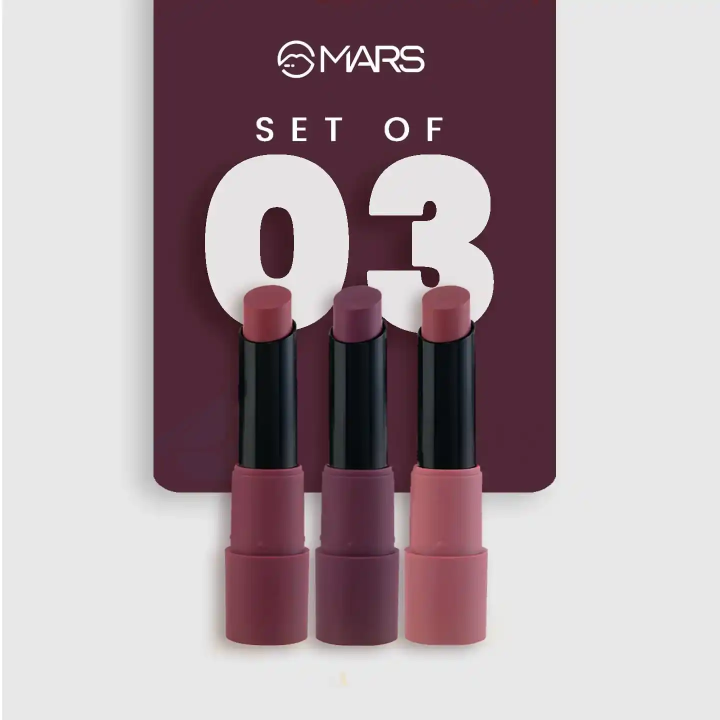 MARS 3 Matte Box Lipsticks Set-03 Plums thumbnail 5