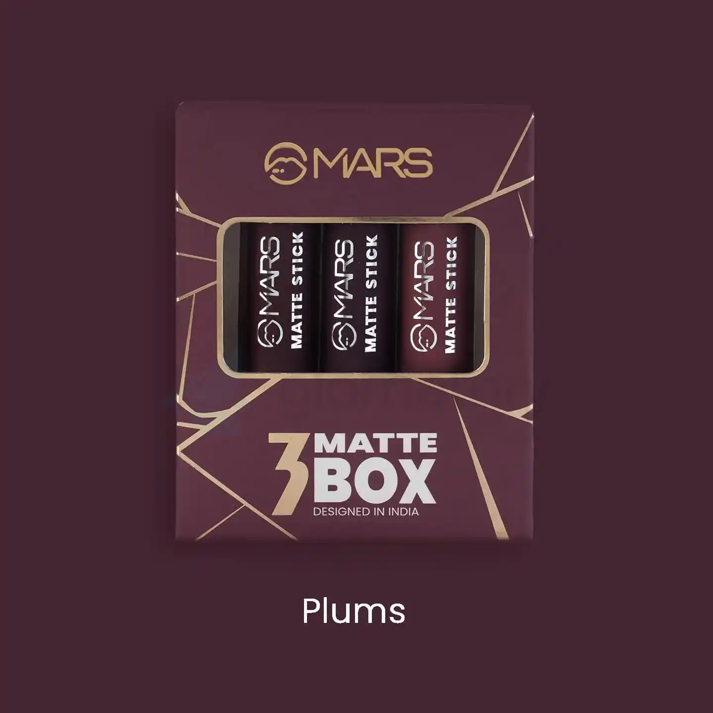 MARS 3 Matte Box Lipsticks Set-03 Plums thumbnail 6