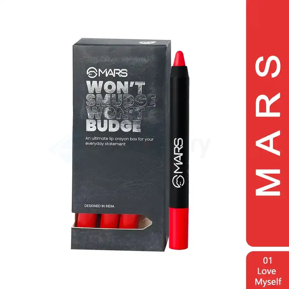 MARS Won’t Smudge Won’t Budge Crayon Lipstick-01 I Love Myself