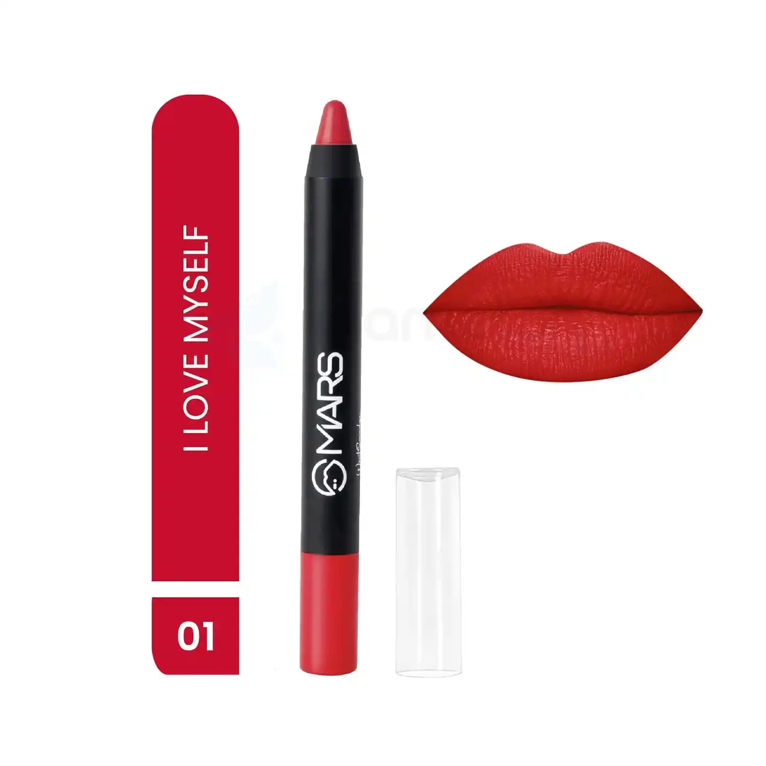 MARS Won’t Smudge Won’t Budge Crayon Lipstick-01 I Love Myself thumbnail 3