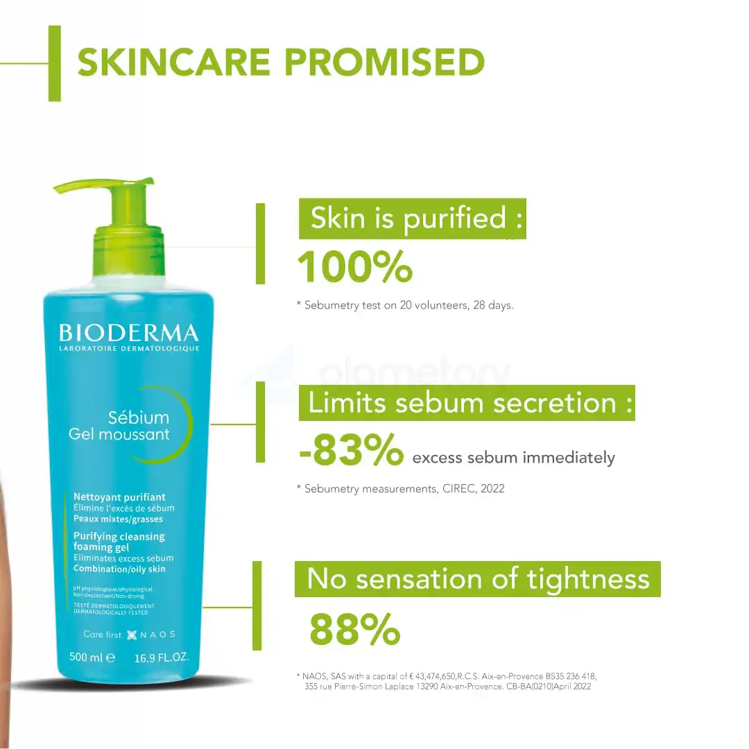 Bioderma Sébium Gel Moussant Purifying Cleansing Foaming Gel-500ml