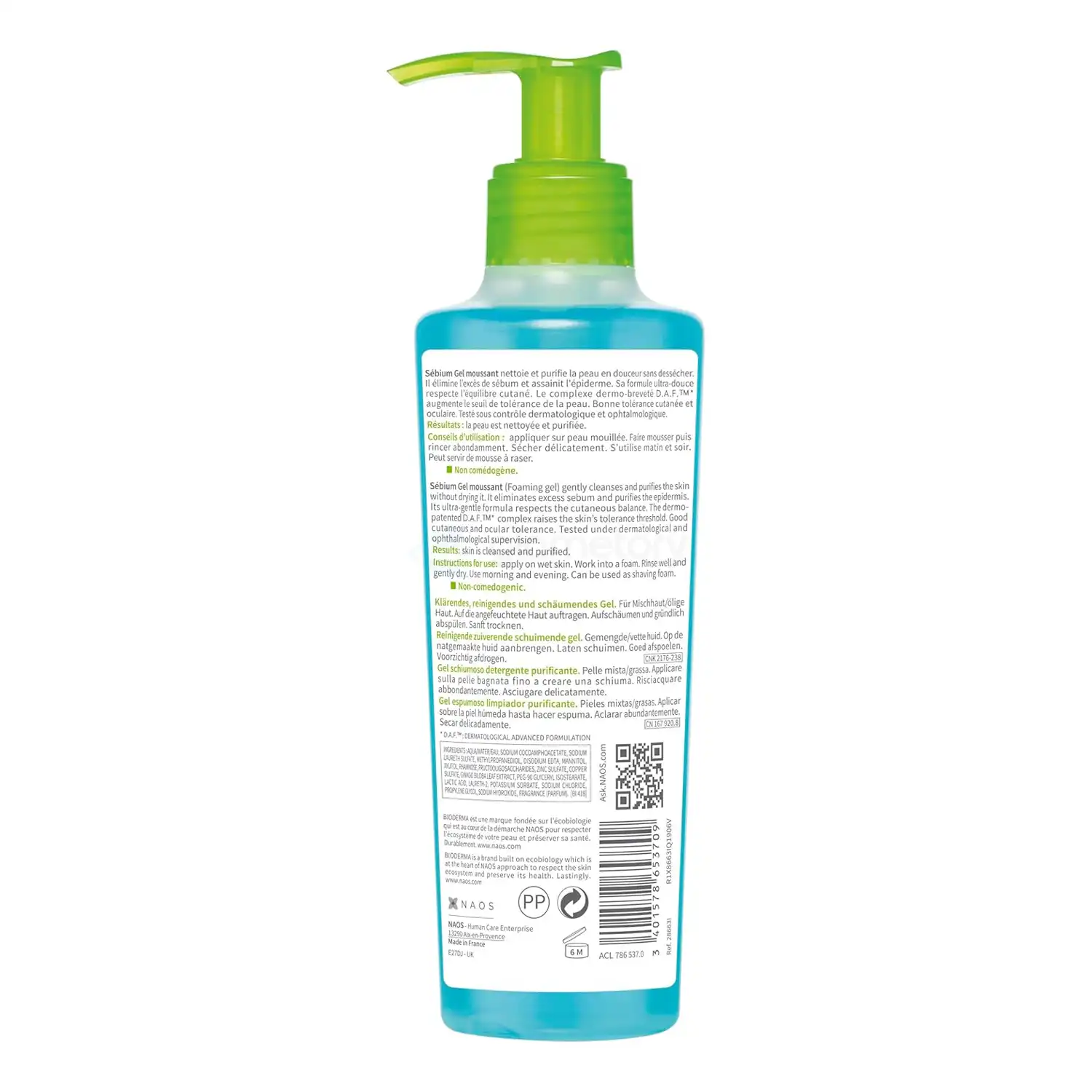Bioderma Sébium Gel Moussant Purifying Cleansing Foaming Gel-200ml